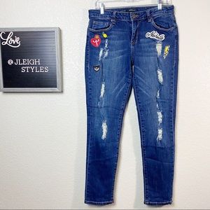 Clearance STS Blue Morgan Tomboy Patched Distressed Jeans 28